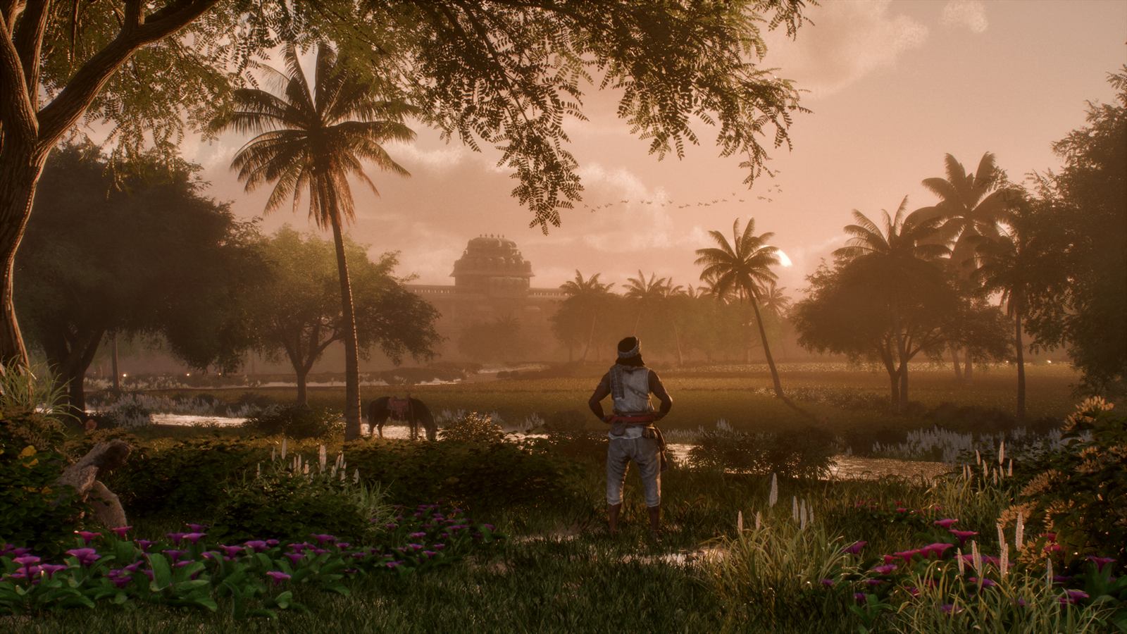 Vinnendhiran in the Chola landscape at golden hour